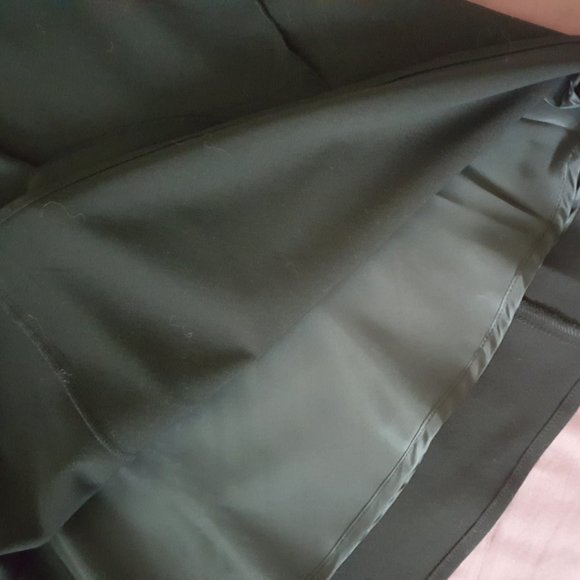 Reitmans A-line Skirt Faux Wrap in Black Midi Length Lined - Picture 9 of 16